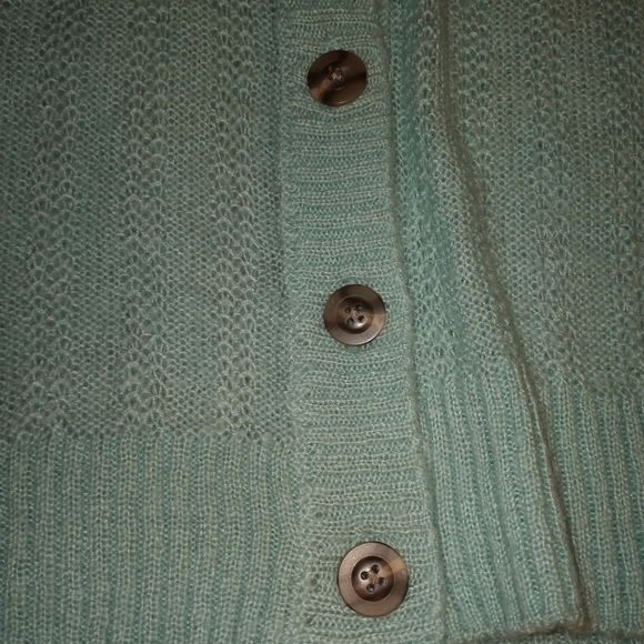 Large Sonoma Robin's Egg Blue Knitted Button Up Sweater 💙 - Picture 5 of 6
